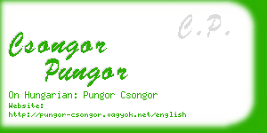 csongor pungor business card